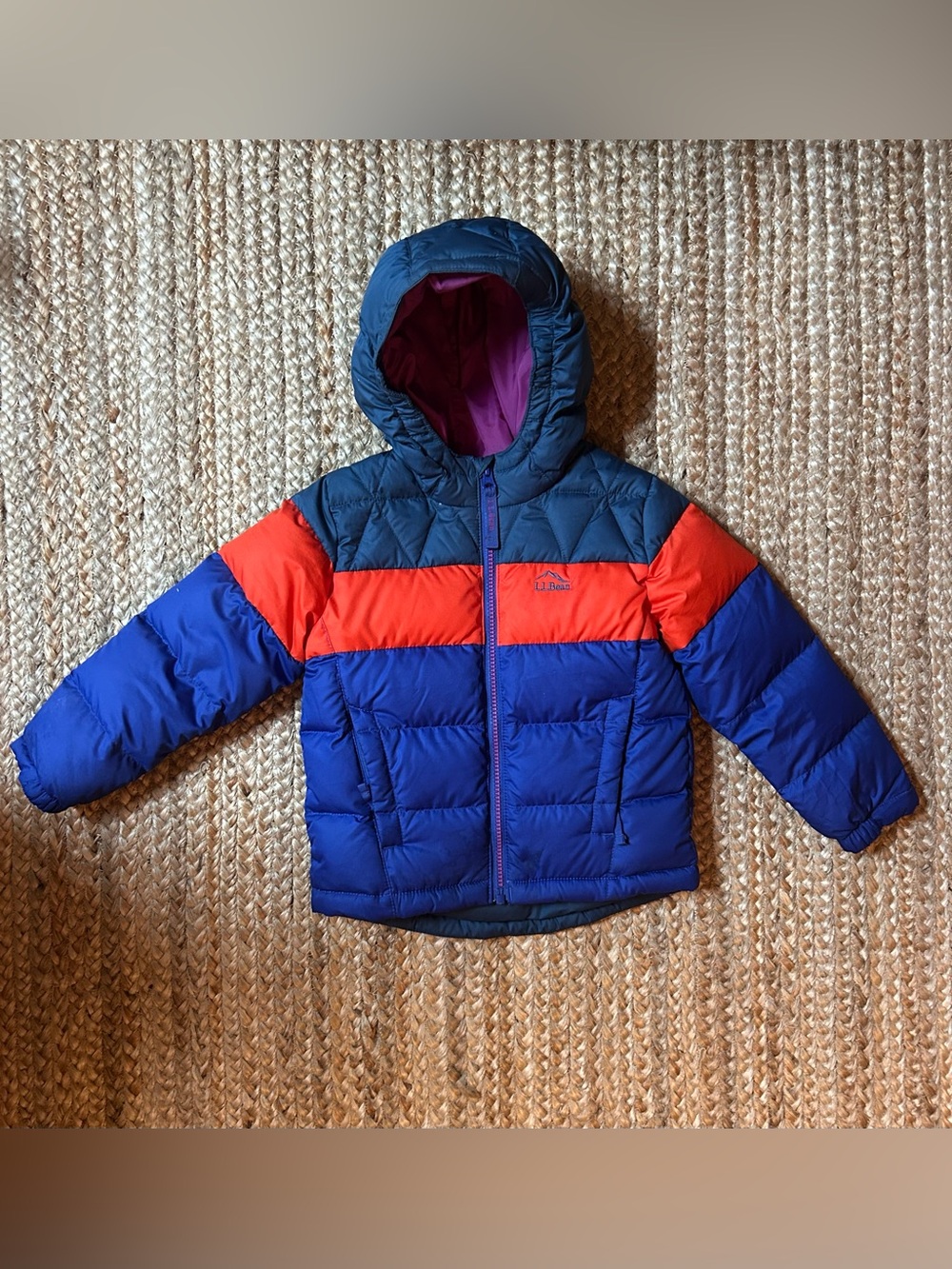 L.L.Bean Kids Down Jacket Colorblock